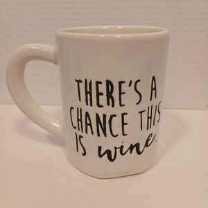 Contemporary White and Black Ceramic Coffee Mug with Bold Funny Text